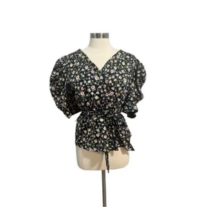 Who What Wear Floral Puff Sleeve Top Blouse Plus Size XXL - Picture 1 of 10