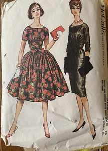 Abito vintage 1959 McCall's 5142 slim/completo 4 gore gonna modello cucito tg 11 b31,5 - Foto 1 di 2