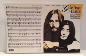 RARE**** GIVE PEACE A CHANCE SHEET MUSIC LENNON McCARTNEY LAMINATED COLLECTIBLE! - Picture 1 of 4