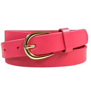 Women's Dress Belt 100% One Piece Full Grain Genuine Leather Casual Belt 1" wide - Picture 1 of 22