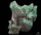 Gemstone+2.4%22+Emerald+Hand+Carved+Crystal+Skull+Fine+Art+Sculpture%2C+Healing