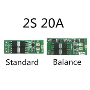 2S 20A 7.4V 8.4V 18650  battery protection BMS board Standard/Balance - Picture 1 of 7