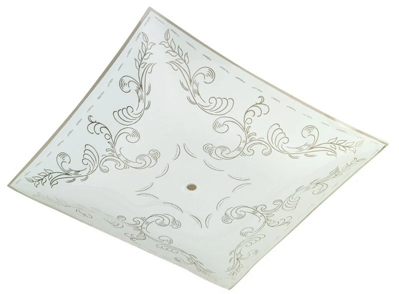 Westinghouse 12" Square White with Clear Floral Design Bent Glass Shade 1 pk - Image 1 of 1