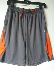 FILA Sport Basketball Shorts, Youth Size L(16-18) Gray solid w/Orange mesh Strip - Picture 1 of 2