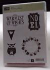 Stampin Up Warmest of Wishes  Set of 5 Rubber Stamps in case