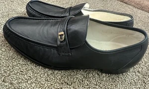 Florsheim Imperial Herren Größe 10,5 Schwarz Leder Slipper Halbschuhe Schuhe - Bild 1 von 11