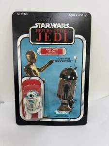 VINTAGE STAR WARS MOC ROTJ ARTOO DETOO R2 D2  (SENSORSCOPE) CARDED - KENNER 1983 - Picture 1 of 8