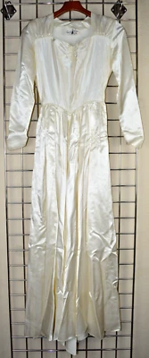 Maxi Vestido Vintage Emma Domb Talla S/M Años 50 Impresionante Brillante Perla Escote Corazón Foto 1 de 4