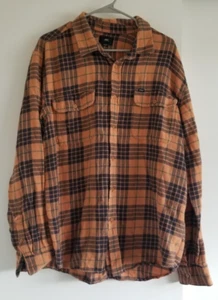 Obey Propaganda Long Sleeve Button Down Shirt in Blue & Yellow Size XL - Picture 1 of 5