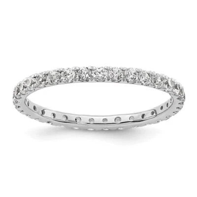14K White Gold 1/2 carat Lab Grown Diamond Eternity Ring Size 4.5 - Image 1 of 4
