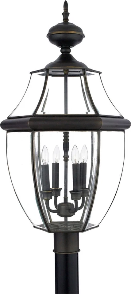 Quoizel Newbury Four Light Outdoor Post Mount in Medici Bronze - NY9045Z - Image 1 of 1
