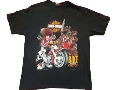 Vintage Men's T-shirt Large Single Stitch Looney Toons 1997 Sturgis Biker Rally - Image 1 of 4