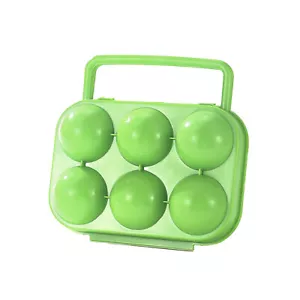 Egg Storage Box Ergonomic Handle Anti-collision Portable 6 Grids Picnic Ha Green - Picture 1 of 8