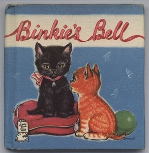 cats, artist Dinah BINKIE'S BELL book, A FATHER TUCK LITTLE BOOK with dustjacket - Picture 1 of 9