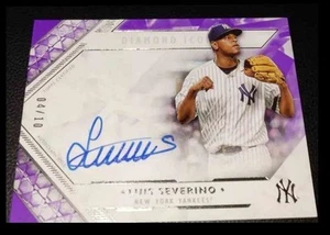 2018 Topps Diamond Icons Blue Ink Auto Luis Severino 4/10 #DA-LS - Picture 1 of 2