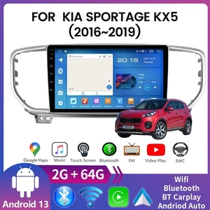 Radio Coche 9" Android 13 Estéreo GPS Navi Carplay Para KIA Sportage KX5 2016-2019 - Imagen 1 de 22