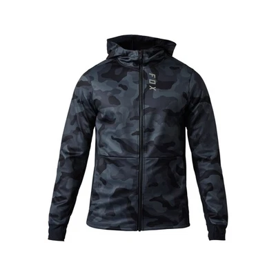 Fox Racing Mens Defend Drive Windblock Zip Jacket Weather Protection Black Camo - Image 1 of 4
