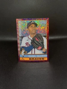 Rasiel Iglesias 2025 Topps Heritage #284 Cromo Borgoña Mota ATL - Imagen 1 de 2