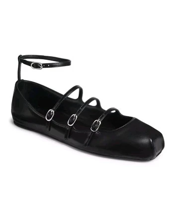 ¡¡¡NUEVO EN CAJA!!! Pisos de ballet Alexander Mcqueen de cuero negro enjaulado talla 6,5 $990 Foto 1 de 4