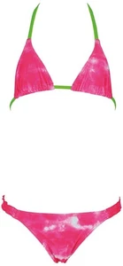 Arena Girls' Swimsuit Clouds Triangle, Pink/Green, 140 cm UK/USA26 - Picture 1 of 6