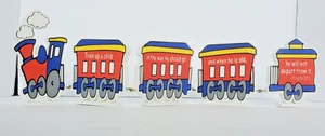 Abbey Press Wooden Train With Saying "Raise Up a Child..." 18 in. Long Prov 22:6 - Picture 1 of 7