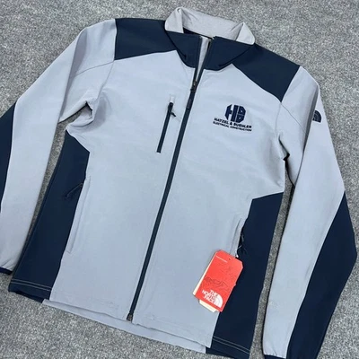 The North Face Jacket Mens S Gray Navy Stretch Softshell Full Zip *Logo* NEW - Image 1 of 4