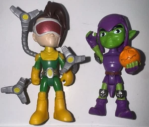 2 ACTION FIGURE MARVEL SPIDEY & HIS INCREDIBILI FRIENDS - DOC OCK & GREEN GOBLN - Foto 1 di 2