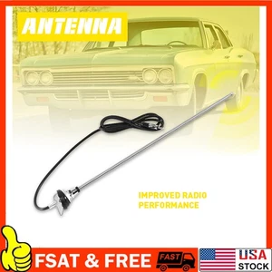 Vintage 3 Section Flexible AM/FM Radio Antenna Round Base Universal Fitment - Picture 1 of 15