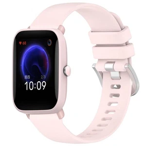 Per Amazfit Pop Pro / Pop / Bip U 20mm cinturino in silicone con fibbia argento - Imagen 1 de 1