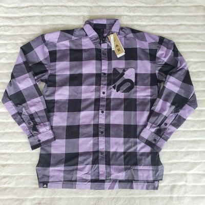 Adidas 5.10 Brand of The Brave Flannel Shirt Violet Fusion/Black Size Medium  - Image 1 of 4
