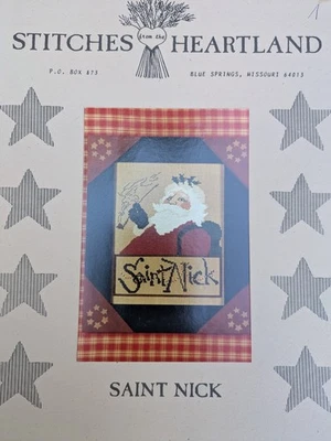 Vintage Stitches From The Heartland Saint Nick Cross Stitch Pattern - Image 1 of 2