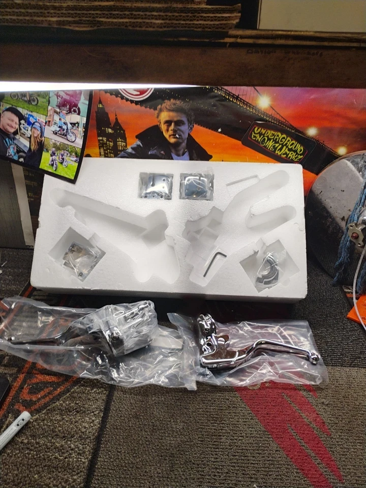 Chrome H/B Control Kit 14mm W/O Switches Fits 14-19XL Art No 22-0841 - Image 1 of 4