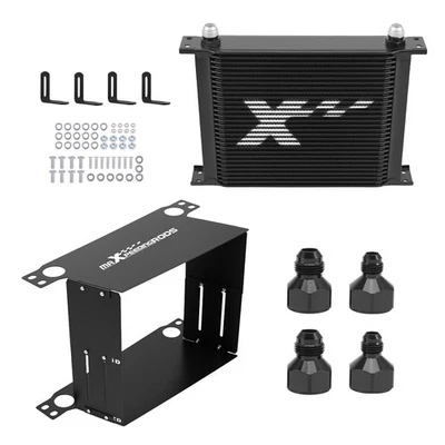 Transmission Engine Oil Cooler 30-Row Universal Aluminum AN10 Air Guide Kit - Image 1 of 4