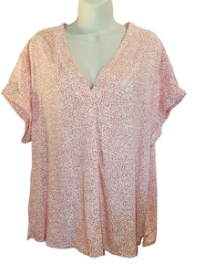 GAP Pink & White Polka Dot officecore Blouse, Size XL business casual - Picture 1 of 4