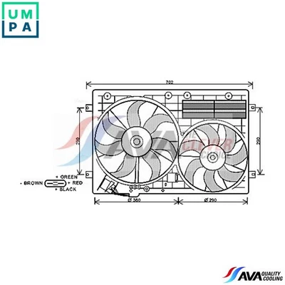 FAN ENGINE COOLING VN7529 FOR SKODA OCTAVIA/II/Combi/III LAURA SUPERB FABIA 2.0L - Image 1 of 4