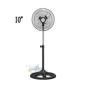 Ventilador de pie 10" 45W 3 velocidades y altura regulable hasta 1 metro ideal p - Imagen 1 de 2