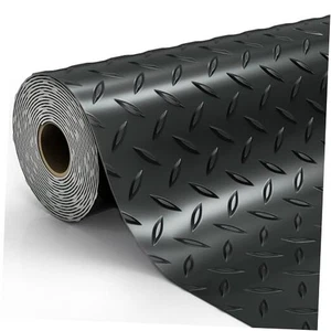 8.2x21 FT Garage Floor Mat, 2.8mm Thickened Diamond Plate PVC Garage Flooring  - Picture 1 of 8