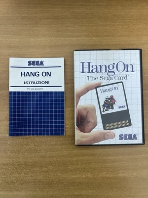 HANG ON ITALIANO  SEGA MASTER SYSTEM  SOLO MANUALE E BOX ORIGINALI RARI - Immagine 1 di 4