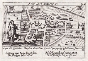 Meldorf Dithmarschen Schleswig-Holstein grabado en cobre Meisner 1630 - Imagen 1 de 1