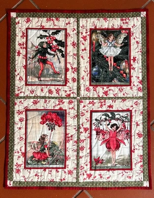 Quilt Patchwork Wandbehang Tischdecke Weihnachten Advent Handarbeit - Bild 1 von 4