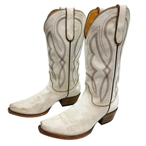 Idyllwind Colt Crackled White Leather Snip Toe Western Cowgirl Boot Size 8 - Bild 1 von 12