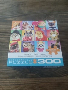 Eurographics Silly Cats 300 Pieces Puzzle Complete In Box - Picture 1 of 4