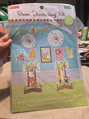 Fisher Price Animal Baby Shower 10 Piezas Kit de Decoración Foto 1 de 4