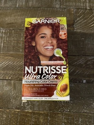 Color de cabello permanente Garnier Nutrisse Ultra Color RC1 rojo cobre Foto 1 de 4
