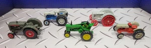 Set Of 5 1/64 Scale Ertl Diecast Tractors (Ford, Case, John Deere, Fordson) - Picture 1 of 10