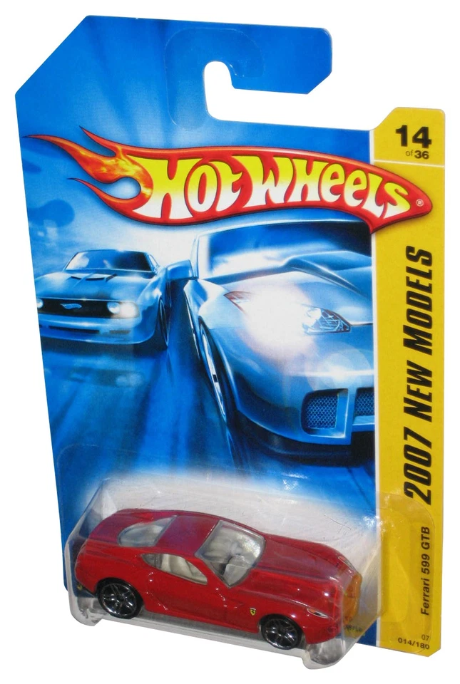 Hot Wheels 2007 New Models 14/36 Red Ferrari 599 GTB Toy Car 014/180 - (Dark Red - Image 1 of 1