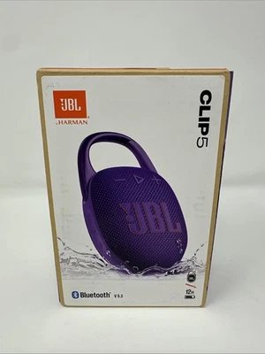 JBL Clip 5 Purple Portable Bluetooth Speaker - Image 1 of 4