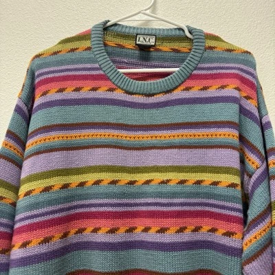 Suéter International Concepts INC Para Hombre Pullover Mediano Algodón Vintage Pastel Foto 1 de 4