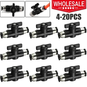Lot Water Fed Pole 8mm Flow Control Valve Push For Connector Window Cleaning Tap - Picture 1 of 14