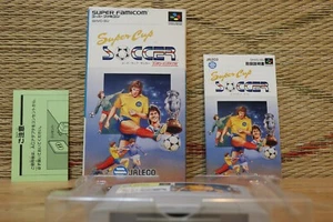 Super Cup Soccer w/box manual memo Nintendo Super Famicom SFC VG! - Picture 1 of 4
